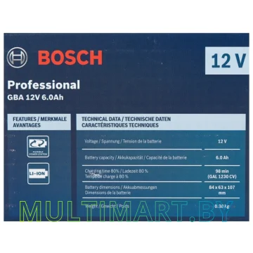 Аккумулятор Bosch 1600A00X7H (12В/6 а*ч) картинка 3
